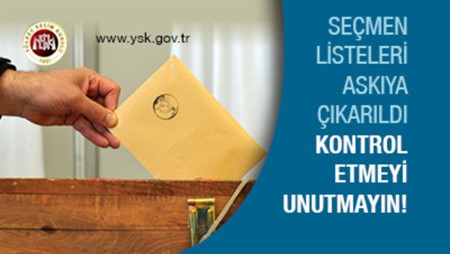 Seçmen Listeleri askıya çıkarıldı