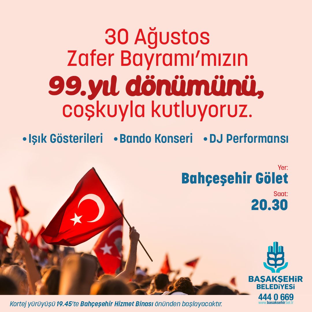 Başakşehirde 30 Ağustos Zafer Bayramı Kutlaması